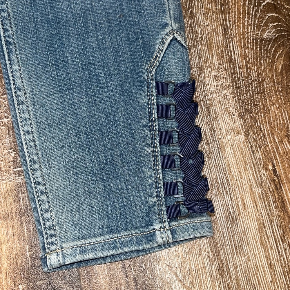 White House Black Market Sculpt Skinny Cropped Jeans High waisted Size 00 Denim - Picture 4 of 11